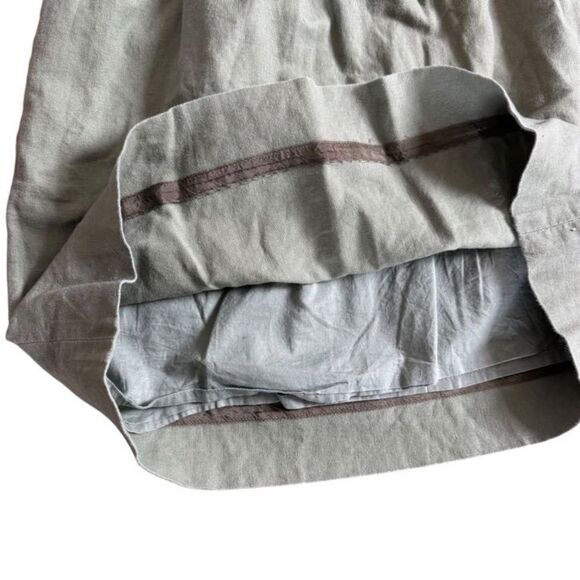 J. Crew Khaki Skirt Size 00 Linen Blend Elastic Waist Mini Short - Picture 4 of 7